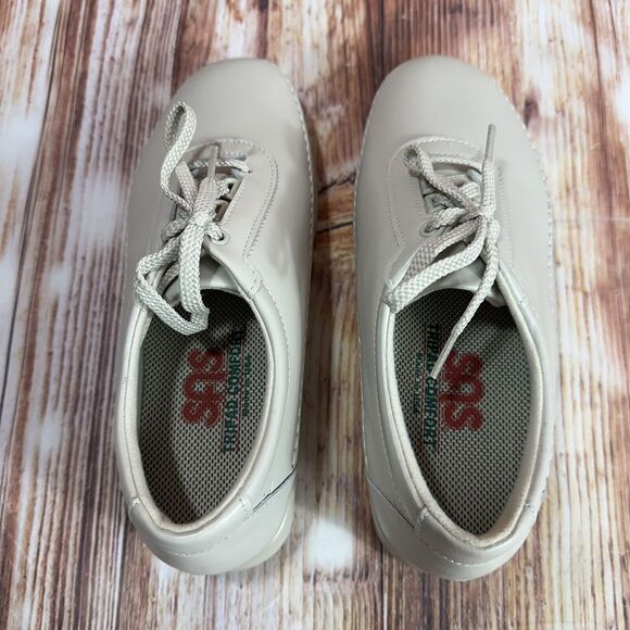 SAS Womens Size 5 Wide Bone Leather TRAVELER Athletic Oxford Walking Shoes NEW - Picture 5 of 11